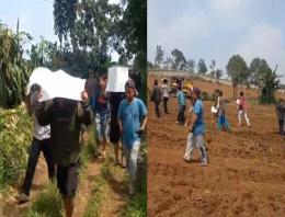 Usai Lahan Dibuldozer Pengembang Perumahan, Petani Penggarap Sukaluyu Gelar Demo 